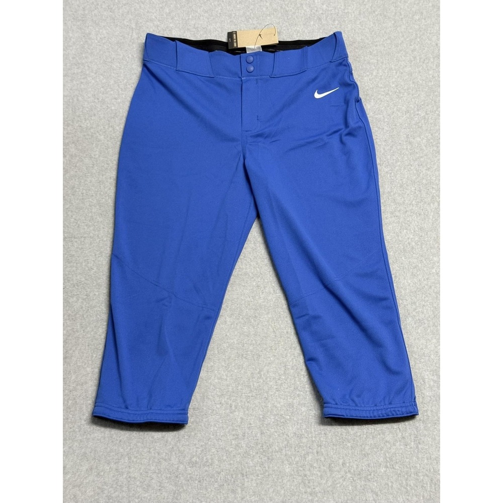 Nike‎ Capri Pants Womens Large Blue Softball Baseball Tight Fit Stretch Knit